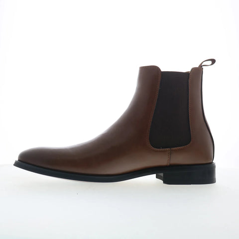 Steve Madden Aldair ALDA01M1 Mens Brown Leather Slip On Chelsea Boots