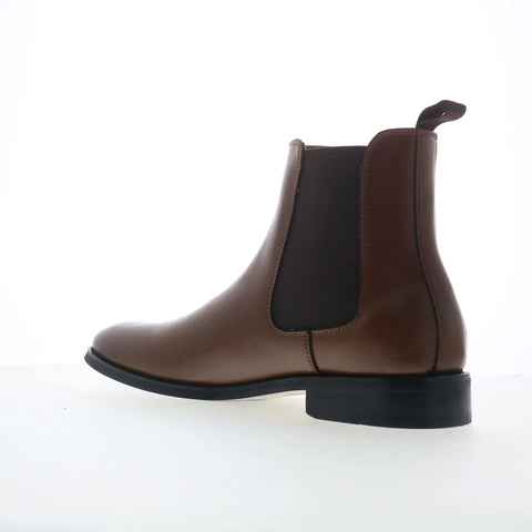 Steve Madden Aldair ALDA01M1 Mens Brown Leather Slip On Chelsea Boots