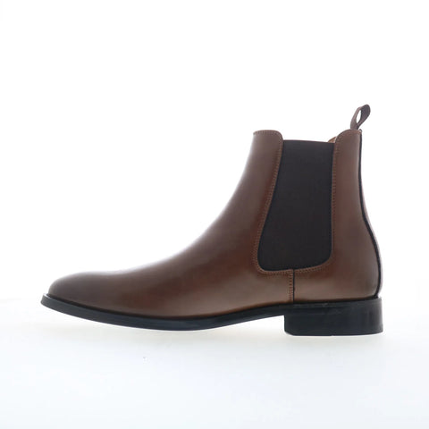 Steve Madden Alder ALDE01M1 Mens Brown Leather Slip On Chelsea Boots