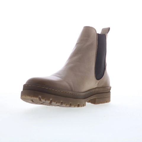 Miz Mooz Alessia Womens Beige Leather Slip On Chelsea Boots