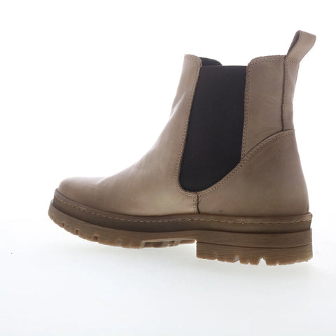 Miz Mooz Alessia Womens Beige Leather Slip On Chelsea Boots