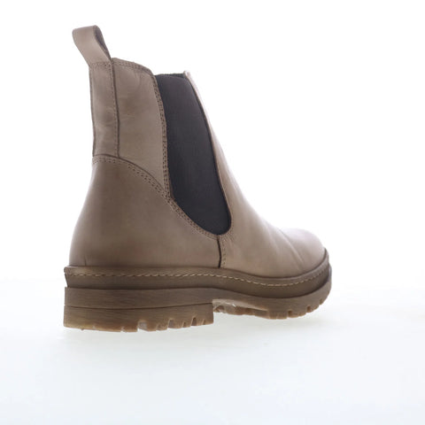 Miz Mooz Alessia Womens Beige Leather Slip On Chelsea Boots