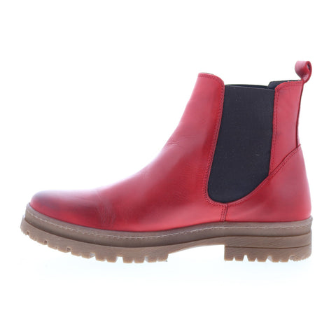 Miz Mooz Alessia Womens Red Leather Slip On Chelsea Boots
