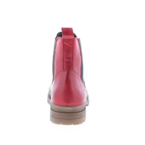 Miz Mooz Alessia Womens Red Leather Slip On Chelsea Boots