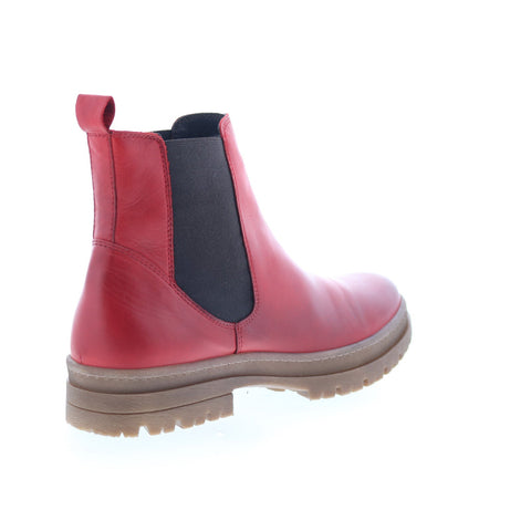 Miz Mooz Alessia Womens Red Leather Slip On Chelsea Boots