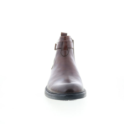 Robert Graham Alessio Mens Brown Leather Hook & Loop Casual Dress Boots