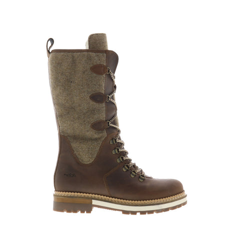 Bos. & Co. Algid Womens Brown Leather Lace Up Casual Dress Boots