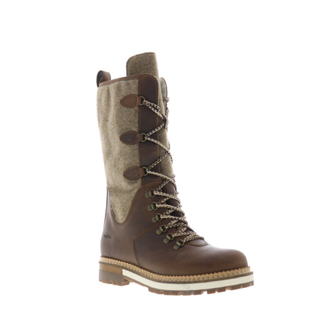 Bos. & Co. Algid Womens Brown Leather Lace Up Casual Dress Boots