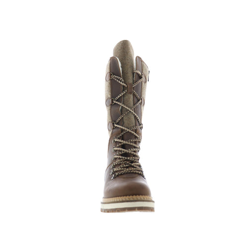 Bos. & Co. Algid Womens Brown Leather Lace Up Casual Dress Boots