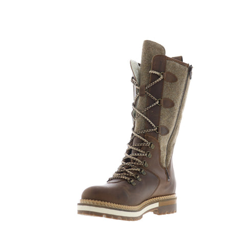 Bos. & Co. Algid Womens Brown Leather Lace Up Casual Dress Boots