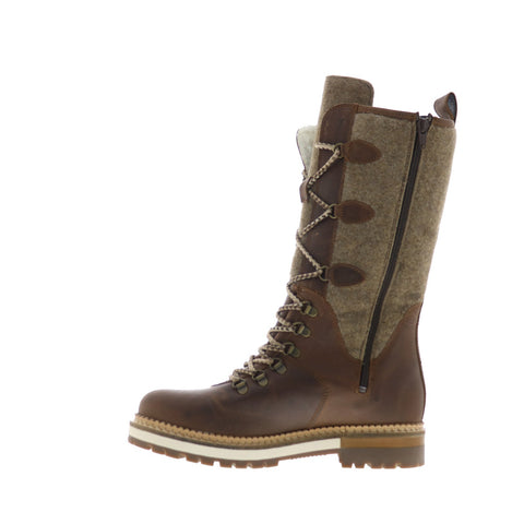 Bos. & Co. Algid Womens Brown Leather Lace Up Casual Dress Boots