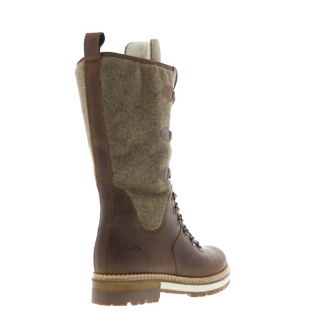 Bos. & Co. Algid Womens Brown Leather Lace Up Casual Dress Boots