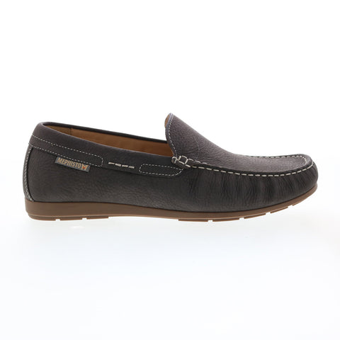 Mephisto Algoras Mens Brown Leather Slip On Loafers & Slip Ons Casual Shoes