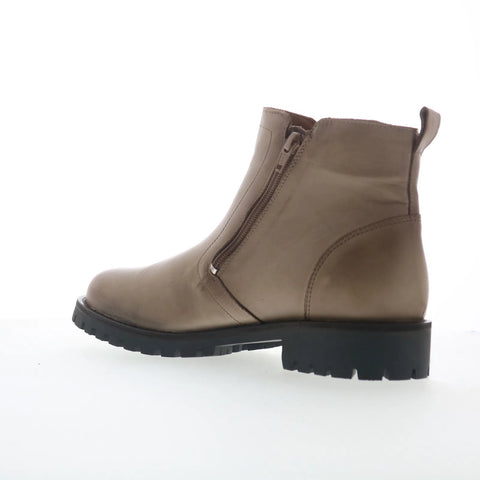 Miz Mooz Alise Womens Beige Leather Zipper Ankle & Booties Boots