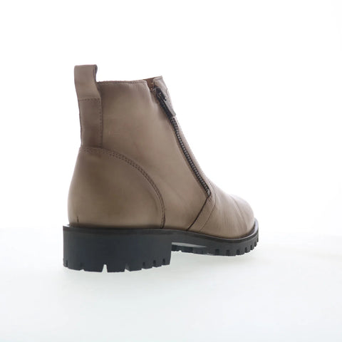 Miz Mooz Alise Womens Beige Leather Zipper Ankle & Booties Boots