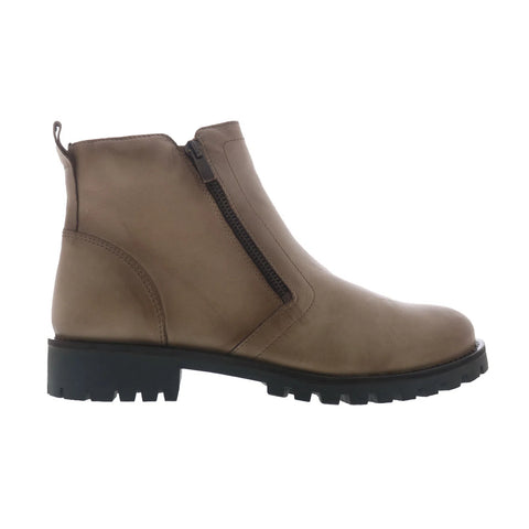 Miz Mooz Alise Womens Beige Leather Zipper Ankle & Booties Boots