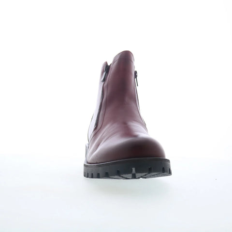 Miz Mooz Alise Womens Red Leather Zipper Ankle & Booties Boots