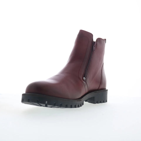 Miz Mooz Alise Womens Red Leather Zipper Ankle & Booties Boots