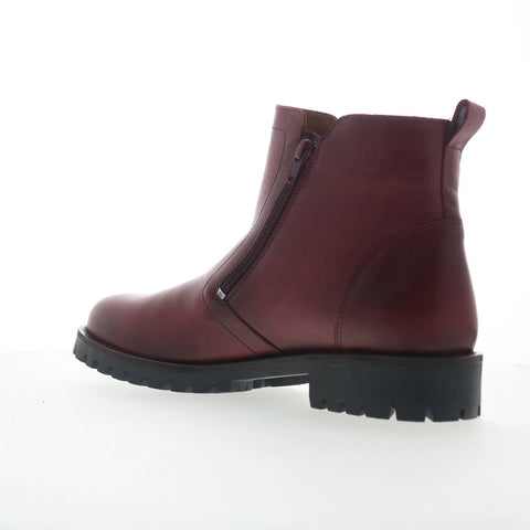 Miz Mooz Alise Womens Red Leather Zipper Ankle & Booties Boots