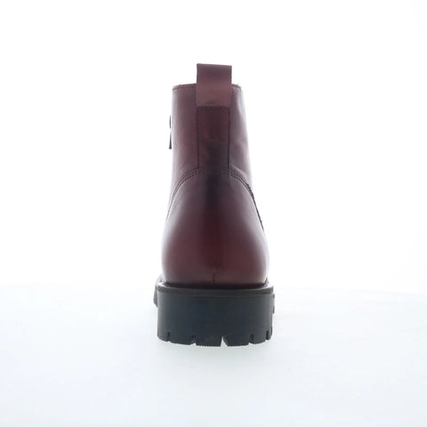 Miz Mooz Alise Womens Red Leather Zipper Ankle & Booties Boots