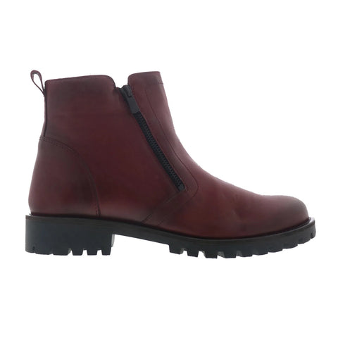Miz Mooz Alise Womens Red Leather Zipper Ankle & Booties Boots