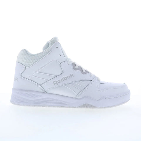 Reebok Allegro Mens White Leather Lace Up Lifestyle Sneakers Shoes