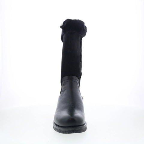Pajar Amarillo 57948 Womens Black Leather Zipper Mid Calf Boots