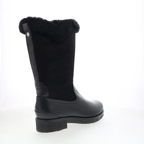 Pajar Amarillo 57948 Womens Black Leather Zipper Mid Calf Boots
