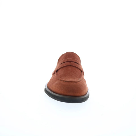 Di Bianco Amato Suede Mens Brown Suede Loafers & Slip Ons Penny Shoes