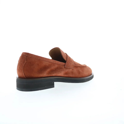 Di Bianco Amato Suede Mens Brown Suede Loafers & Slip Ons Penny Shoes