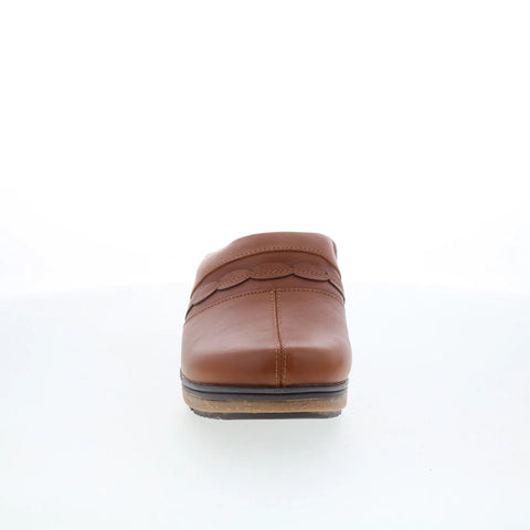 Softwalk Amber 3.0 S2301-215 Womens Brown Leather Clog Flats Shoes