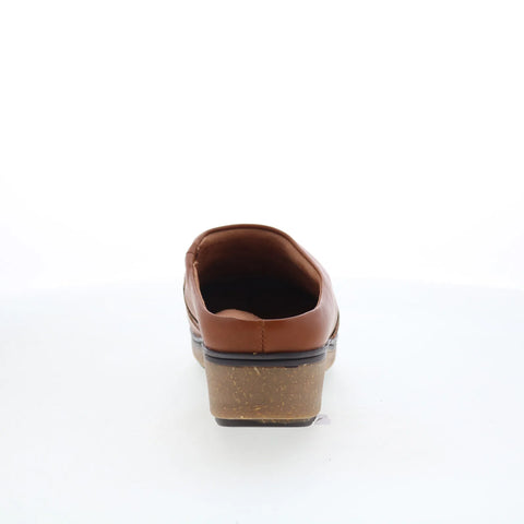 Softwalk Amber 3.0 S2301-215 Womens Brown Leather Clog Flats Shoes