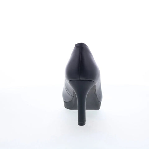 Clarks Ambyr 2 Braley 26176996 Womens Black Wide Leather Pumps Heels Shoes