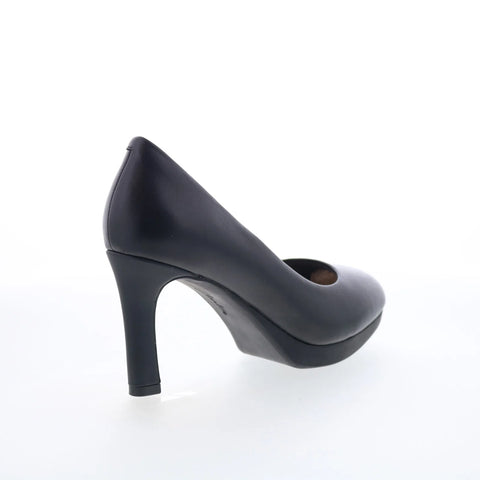 Clarks Ambyr 2 Braley 26176996 Womens Black Wide Leather Pumps Heels Shoes