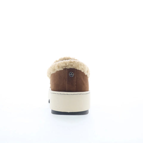Aquatalia Amelia TW5AMEB1 Womens Brown Suede Loafers & Slip Ons Penny Shoes