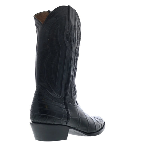 Ferrini American Aligator R-Toe 1071127 Mens Black Cowboy Western Boots