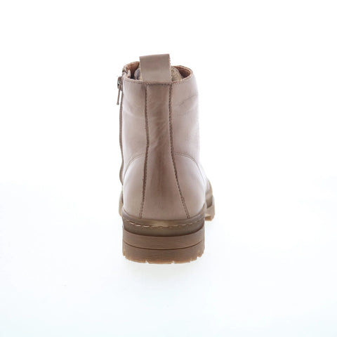 Miz Mooz Amherst Womens Beige Leather Zipper Casual Dress Boots
