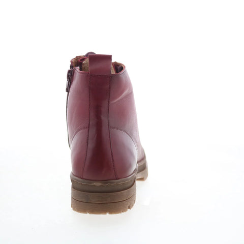 Miz Mooz Amherst Womens Red Leather Zipper Casual Dress Boots