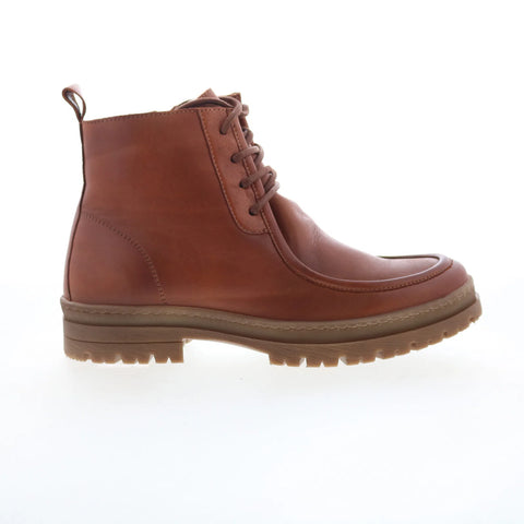 Miz Mooz Amherst Womens Brown Leather Zipper Casual Dress Boots