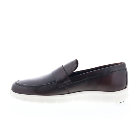 Studio Belvedere Ancona Mens Burgundy Leather Loafers & Slip Ons Penny Shoes