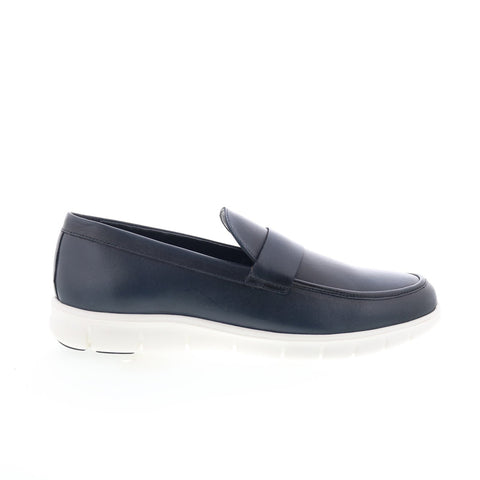 Studio Belvedere Ancona Mens Blue Leather Loafers & Slip Ons Penny Shoes