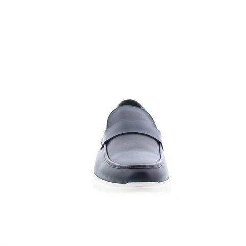 Studio Belvedere Ancona Mens Blue Leather Loafers & Slip Ons Penny Shoes