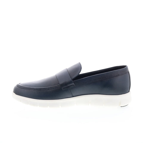 Studio Belvedere Ancona Mens Blue Leather Loafers & Slip Ons Penny Shoes