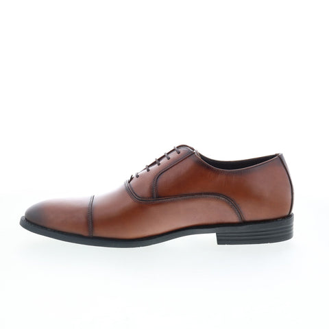 Studio Belvedere Angelo Mens Brown Leather Oxfords & Lace Ups Cap Toe Shoes