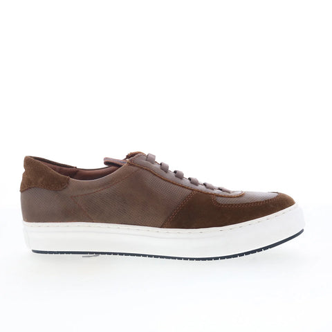 Johnston & Murphy Anson 24-6170 Mens Brown Leather Lifestyle Sneakers Shoes