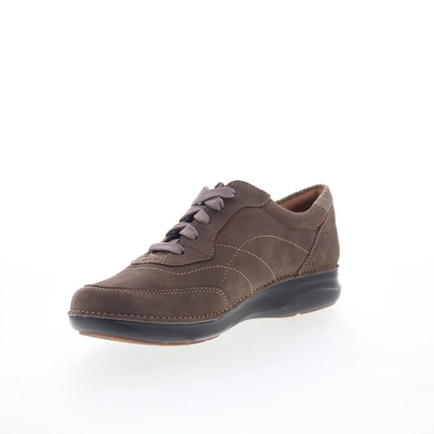 Clarks Appley Tie 26162050 Womens Brown Nubuck Lifestyle Sneakers Shoes