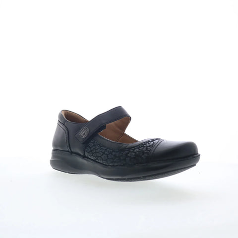 Clarks Appley Walk 26159189 Womens Black Leather Strap Mary Jane Flats Shoes