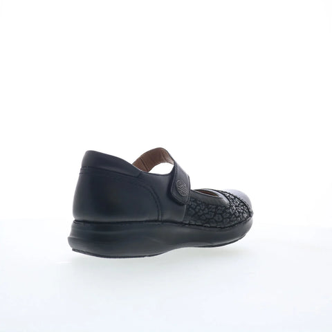 Clarks Appley Walk 26159189 Womens Black Leather Strap Mary Jane Flats Shoes
