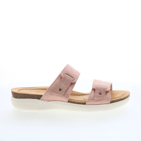Clarks April Dusk 26172319 Womens Pink Synthetic Slides Sandals Shoes