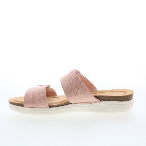 Clarks April Dusk 26172319 Womens Pink Synthetic Slides Sandals Shoes